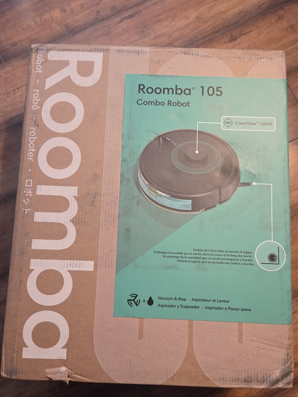 iRobot Roomba 105 Combo Robot Vacuum & Mop - Black